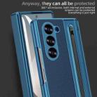 For Samsung Galaxy Z Fold5 5G VIETAO Electroplating Integrated Pen Slot Folding PU Phone Case with Stylus(Blue) - 3