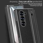 For Samsung Galaxy Z Fold4 5G VIETAO Electroplating Integrated Pen Slot Folding PU Phone Case with Stylus(Black) - 3