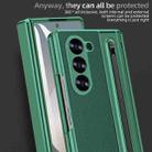For Samsung Galaxy Z Fold4 5G VIETAO Electroplating Integrated Pen Slot Folding PU Phone Case with Stylus(Green) - 3