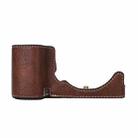 For Sony ZV-E10 Litchi Texture PU Leather Camera Half Case Base(Coffee) - 2