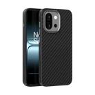 For OnePlus 13T ABEEL C Carbon Fiber Series 6D Micro Relief MagSafe Phone Case(Black) - 1