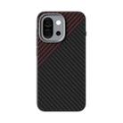 For OnePlus 13T ABEEL C Carbon Fiber Series 6D Micro Relief MagSafe Phone Case(Black Red) - 2