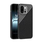 For OnePlus 13T ABEEL C Carbon Fiber Series 6D Micro Relief MagSafe Phone Case(Black Grey) - 1