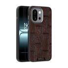 For OnePlus 13T ABEEL Beast Pattern 6D Micro-Embossed MagSafe Genuine Leather Phone Case(Brown) - 1