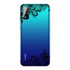 For Huawei P smart 2020 Coloured Drawing Pattern Highly Transparent TPU Protective Case(Lace Flower) - 1