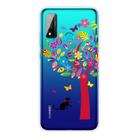 For Huawei P smart 2020 Coloured Drawing Pattern Highly Transparent TPU Protective Case(Tree Cat) - 1