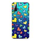 For Huawei P smart 2020 Coloured Drawing Pattern Highly Transparent TPU Protective Case(Love) - 1