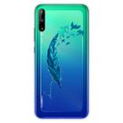 For Huawei P40 Lite E Coloured Drawing Pattern Highly Transparent TPU Protective Case(Feather) - 1