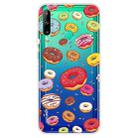 For Huawei P40 Lite E Coloured Drawing Pattern Highly Transparent TPU Protective Case(Donuts) - 1