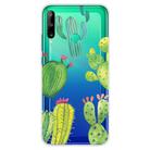 For Huawei P40 Lite E Coloured Drawing Pattern Highly Transparent TPU Protective Case(Icactus) - 1