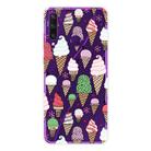 For Huawei Y6p (2020) Coloured Drawing Pattern Highly Transparent TPU Protective Case(Ice Cream) - 1