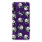 For Huawei Y6p (2020) Coloured Drawing Pattern Highly Transparent TPU Protective Case(Panda) - 1