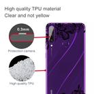 For Huawei Y6p (2020) Coloured Drawing Pattern Highly Transparent TPU Protective Case(Lace Flower) - 3