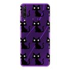 For Huawei Y6p (2020) Coloured Drawing Pattern Highly Transparent TPU Protective Case(Black Cat) - 1