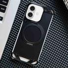 For iPhone 16 Frameless Aromatherapy MagSafe Holder Phone Case(Black) - 1