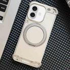 For iPhone 16 Plus Frameless Aromatherapy MagSafe Holder Phone Case(Titanium) - 1