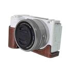 For Sony Alpha ZV-E10 II / ZV-E10M2 Litchi Texture PU Leather Camera Half Case Base(Coffee) - 2