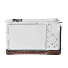 For Sony Alpha ZV-E10 II / ZV-E10M2 Litchi Texture PU Leather Camera Half Case Base(Coffee) - 3