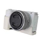 For Sony Alpha ZV-E10 II / ZV-E10M2 Litchi Texture PU Leather Camera Half Case Base(White) - 2