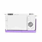 For Sony Alpha ZV-E10 II / ZV-E10M2 Litchi Texture PU Leather Camera Half Case Base(Purple) - 3