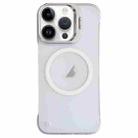 For iPhone 15 Pro Ultra-thin Transparent MagSafe Magnetic Frameless Lens Holder Phone Case - 1