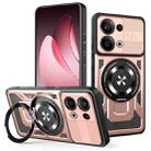 For OPPO Reno13 5G Armor Rotating Holder MagSafe Phone Case(Rose Gold) - 1