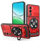 For OPPO A5 5G Global Armor Rotating Holder MagSafe Phone Case(Red) - 1