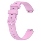 For Fitbit Inspire 3 xDfind Solid Color Silicone Watch Band, Size:S(Purple) - 2