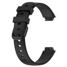 For Fitbit Inspire 3 xDfind Solid Color Silicone Watch Band, Size:S(Black) - 2