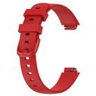 For Fitbit Inspire 3 xDfind Solid Color Silicone Watch Band, Size:L(Red) - 2