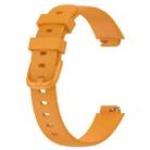 For Fitbit Inspire 3 xDfind Solid Color Silicone Watch Band, Size:L(Yellow) - 2