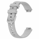 For Fitbit Inspire 3 xDfind Solid Color Silicone Watch Band, Size:L(Rock Grey) - 2