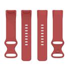 For Fitbit Charge 6 / 5 xDfind Silicone Watch Band, Size:S(Official Red) - 2