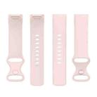 For Fitbit Charge 6 / 5 xDfind Silicone Watch Band, Size:S(Sand Pink) - 2