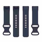 For Fitbit Charge 6 / 5 xDfind Silicone Watch Band, Size:S(Dark Blue) - 2
