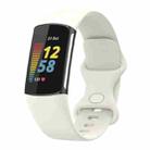 For Fitbit Charge 6 / 5 xDfind Silicone Watch Band, Size:S(Apricot) - 1