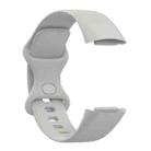 For Fitbit Charge 6 / 5 xDfind Silicone Watch Band, Size:S(Rock Grey) - 3