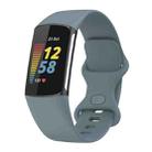 For Fitbit Charge 6 / 5 xDfind Silicone Watch Band, Size:L(Steel Blue) - 1