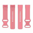 For Fitbit Charge 6 / 5 xDfind Silicone Watch Band, Size:L(Red) - 2