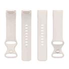 For Fitbit Charge 6 / 5 xDfind Silicone Watch Band, Size:L(Moon White) - 2