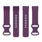 For Fitbit Charge 6 / 5 xDfind Silicone Watch Band, Size:L(Dark Purple) - 2