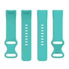 For Fitbit Charge 6 / 5 xDfind Silicone Watch Band, Size:L(Mint Green) - 2