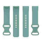 For Fitbit Charge 6 / 5 xDfind Silicone Watch Band, Size:L(Pine Needle Green) - 2