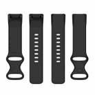For Fitbit Charge 6 / 5 xDfind Silicone Watch Band, Size:L(Black) - 2