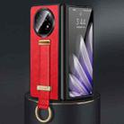 For OPPO Find N5 SULADA PC Hybrid Leather Texture Skin Feel Shockproof Phone Case(Red) - 1