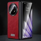 For OPPO Find N5 SULADA Shockproof TPU Hybrid Handmade Leather Phone Case(Red) - 1