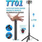 TT01 1.77m All-in-one Auto Pop Open Tripod Magnetic Remote Selfie Stick(Black) - 2