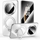 For Huawei Mate 70 SULADA Electroplated Transparent MagSafe Holder Phone Case(Silver) - 1