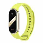 For Xiaomi Smart Band 10 / 9 / 8 xDfind Metal Buckle Solid Color Silicone Watch Band(Grass Green) - 1