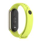For Xiaomi Smart Band 10 / 9 / 8 xDfind Metal Buckle Solid Color Silicone Watch Band(Grass Green) - 3